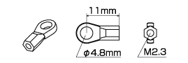 AJ4811 ロッド・アジャスター　φ4.8　L=11：10個入　 川田模型製　 送料単品120円_画像2