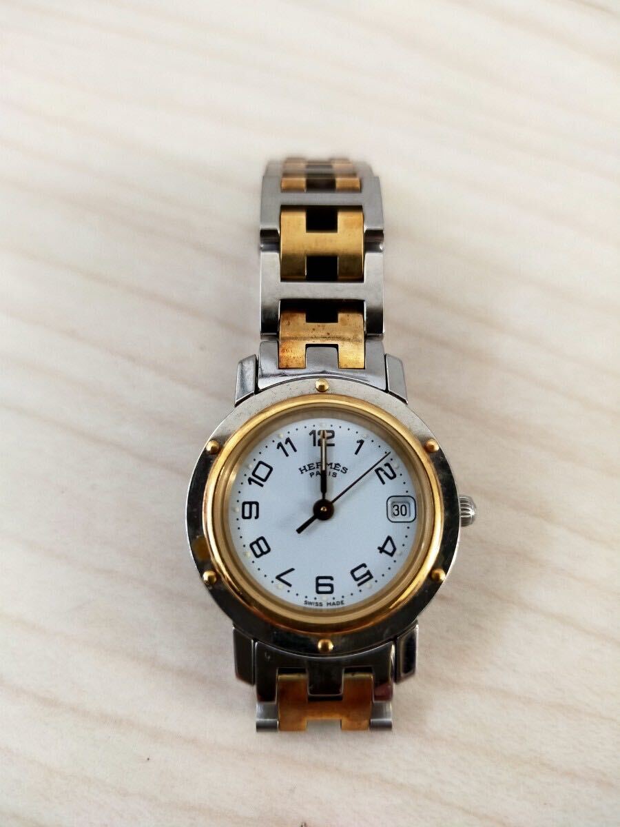 HERMES(エルメス) 腕時計 クリッパー CL4.220 レディース アイボリーの画像1