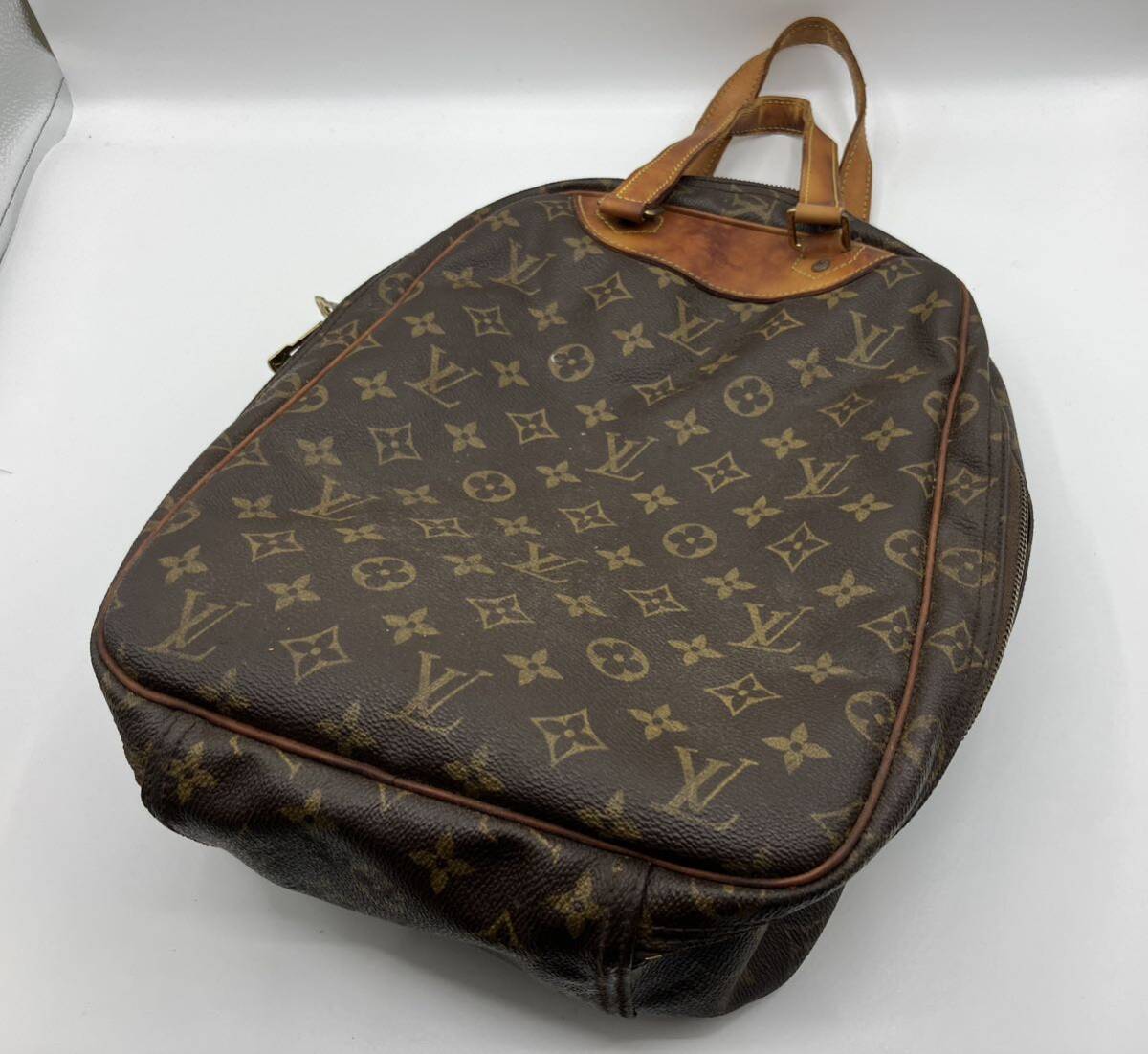 240322218003 【1円～！】LOUIS VUITTON ルイヴィトン エクスキュルシオン モノグラム ハンドバッグ ジャンク 中古_画像1