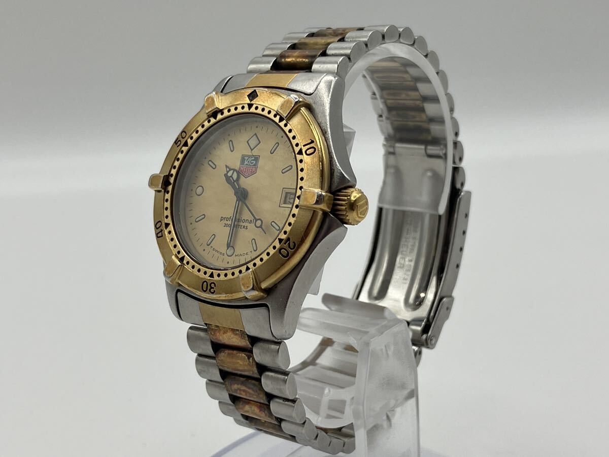 240315200003 TAGHEUER TAG Heuer professional 200 METERS Date 964.013-2 Gold face QZ men's wristwatch immovable used 