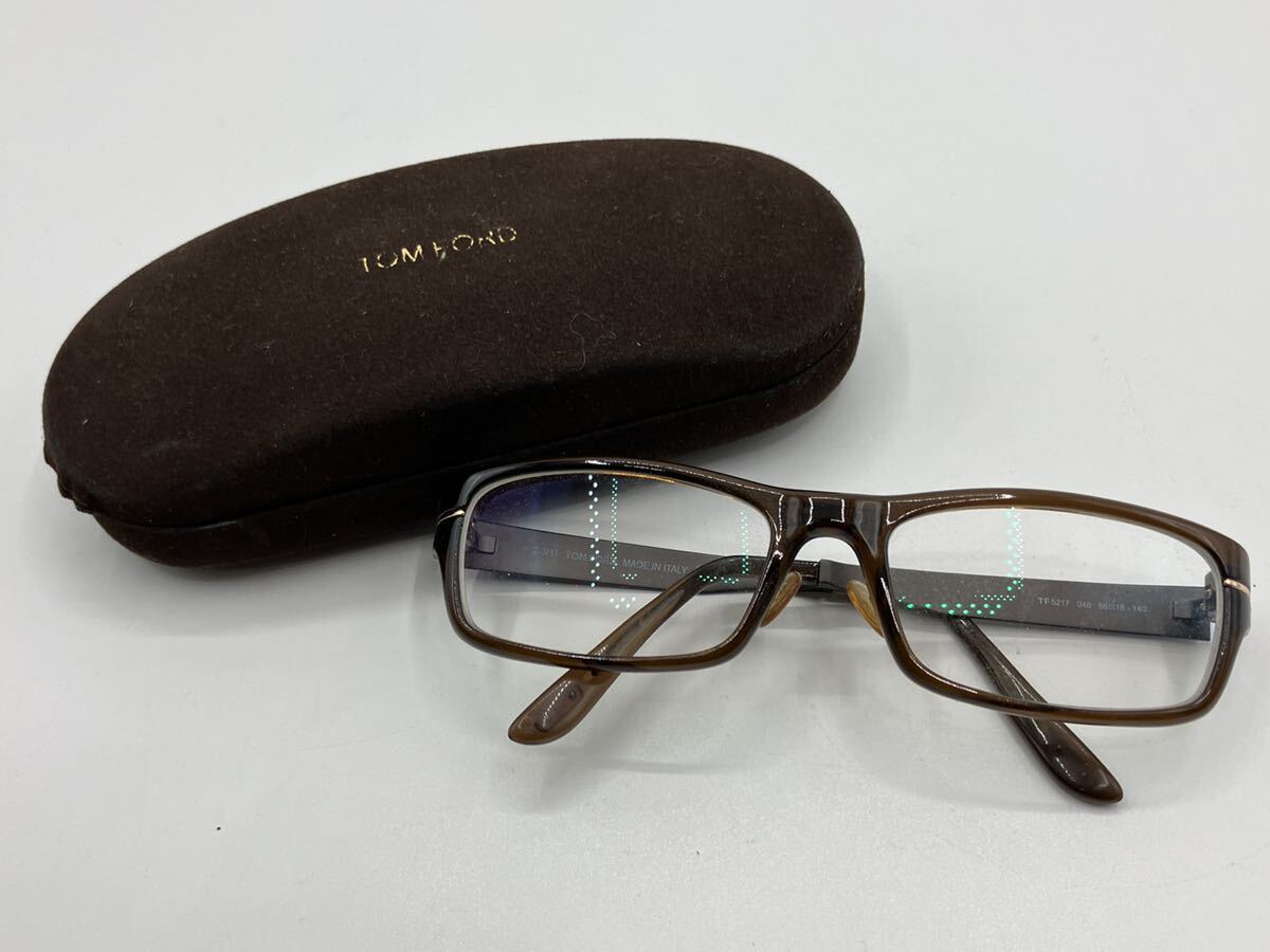 24001 TOMFORD Tom Ford glasses TF5217 048 56*18 140 2-3/11 MADE IN ITALY times equipped used 