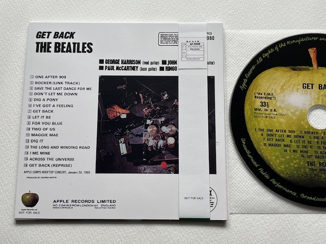 紙ジャケ/GET BACK/Glyn Johns FINAL MIX★ゲット・バック/グリン・ジョンズ/ファイナル・ミックス★THE BEATLESビートルズ★紙ジャケット_画像2