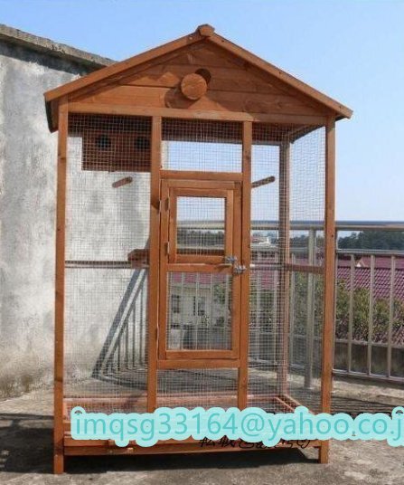 新品！鳥用品 大型飼育ケージ 網目の間隔 逃げ出防止 鳥小屋 木製鳥かご 多機能 整理しやすい 快適な空間 屋外用 056_画像1