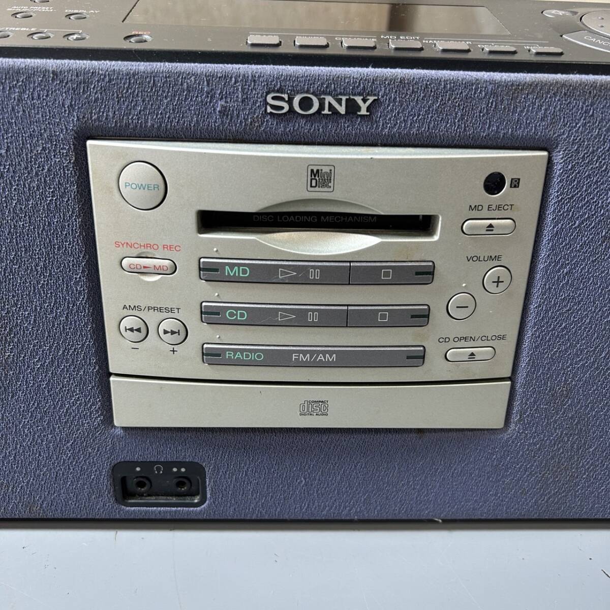 ☆修理必須 SONY ソニー ラジカセ CD MD 音響機材システム ZS-M5(中古品/現状品/保管品)☆_画像3