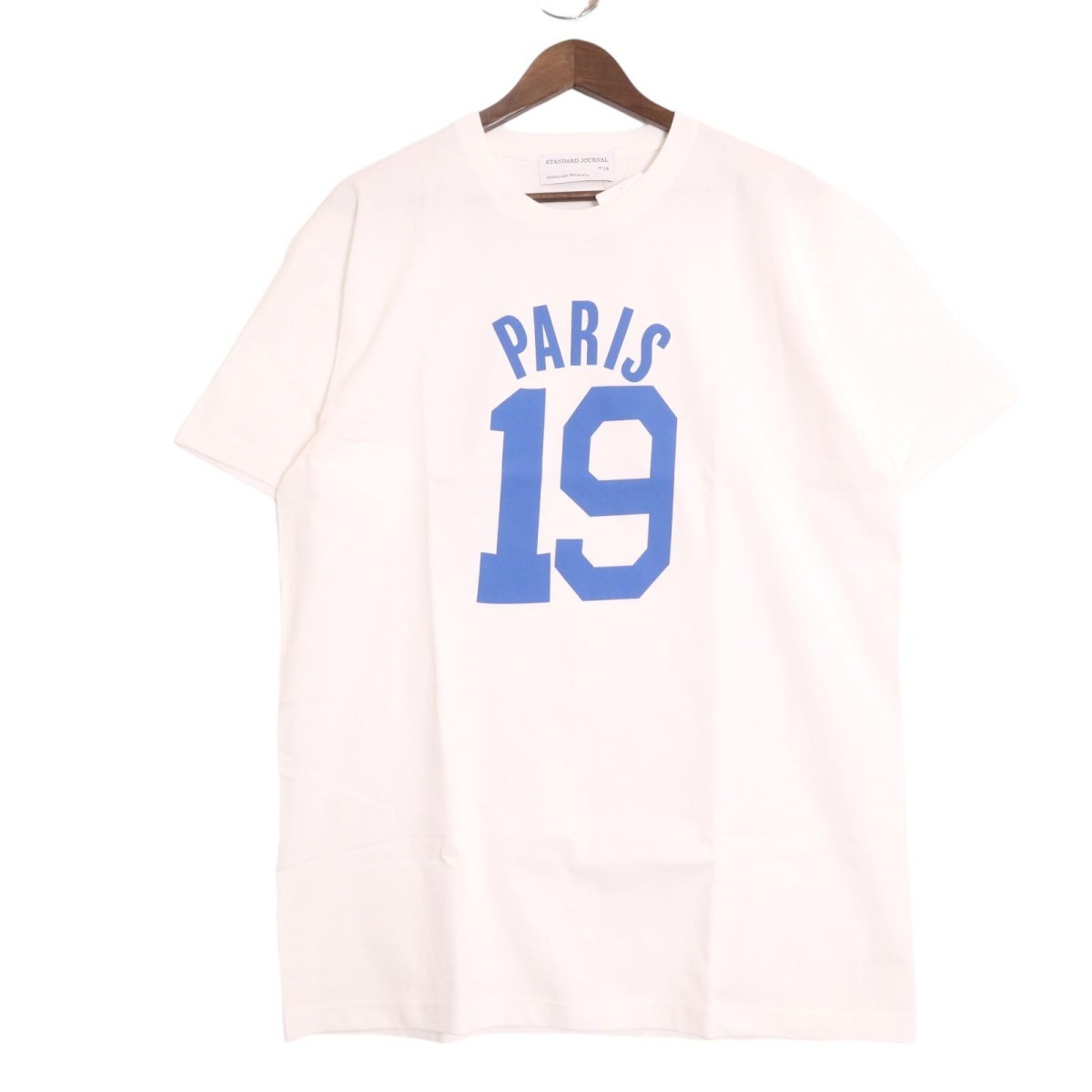 未使用品 STANDARD JOURNAL / PARIS19 Print Tee スタンダード ジャーナル ナンバリング ロゴ Tシャツ 半袖 カットソー 表記サイズXXL_画像1