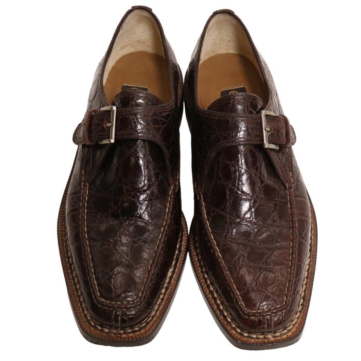 SUTOR MANTELLASSI ストールマンテラッシ シングル モンクストラップ レザーシューズ 革靴 表記サイズ36.5の画像2