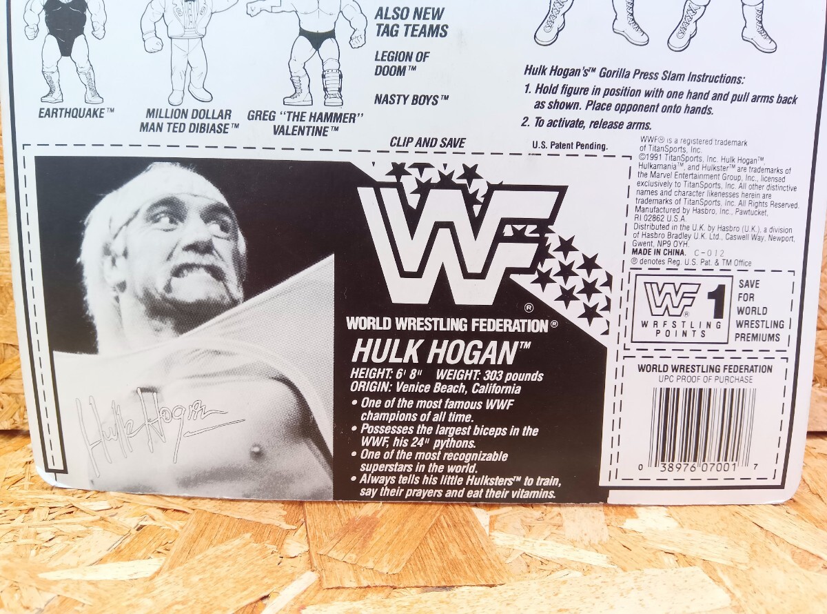 HULK HOGAN WWF BLUE CARD  HASBRO collector コレクター ハルクホーガンの画像8