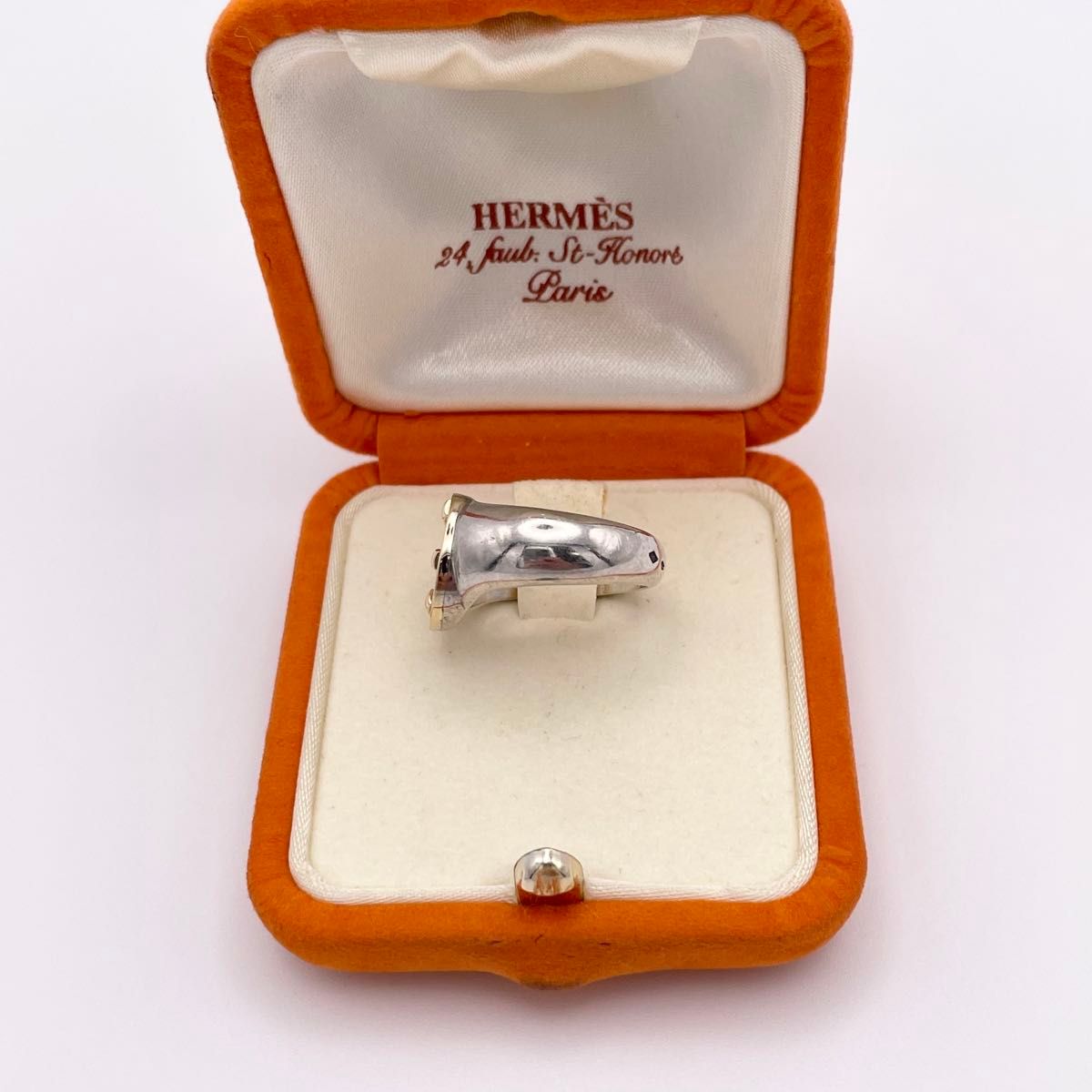 VINATGE HERMES ホースシュー リング シルバー ゴールド コンビ VINATGE HERMES ホースシュー リング シルバー ゴールド コンビ