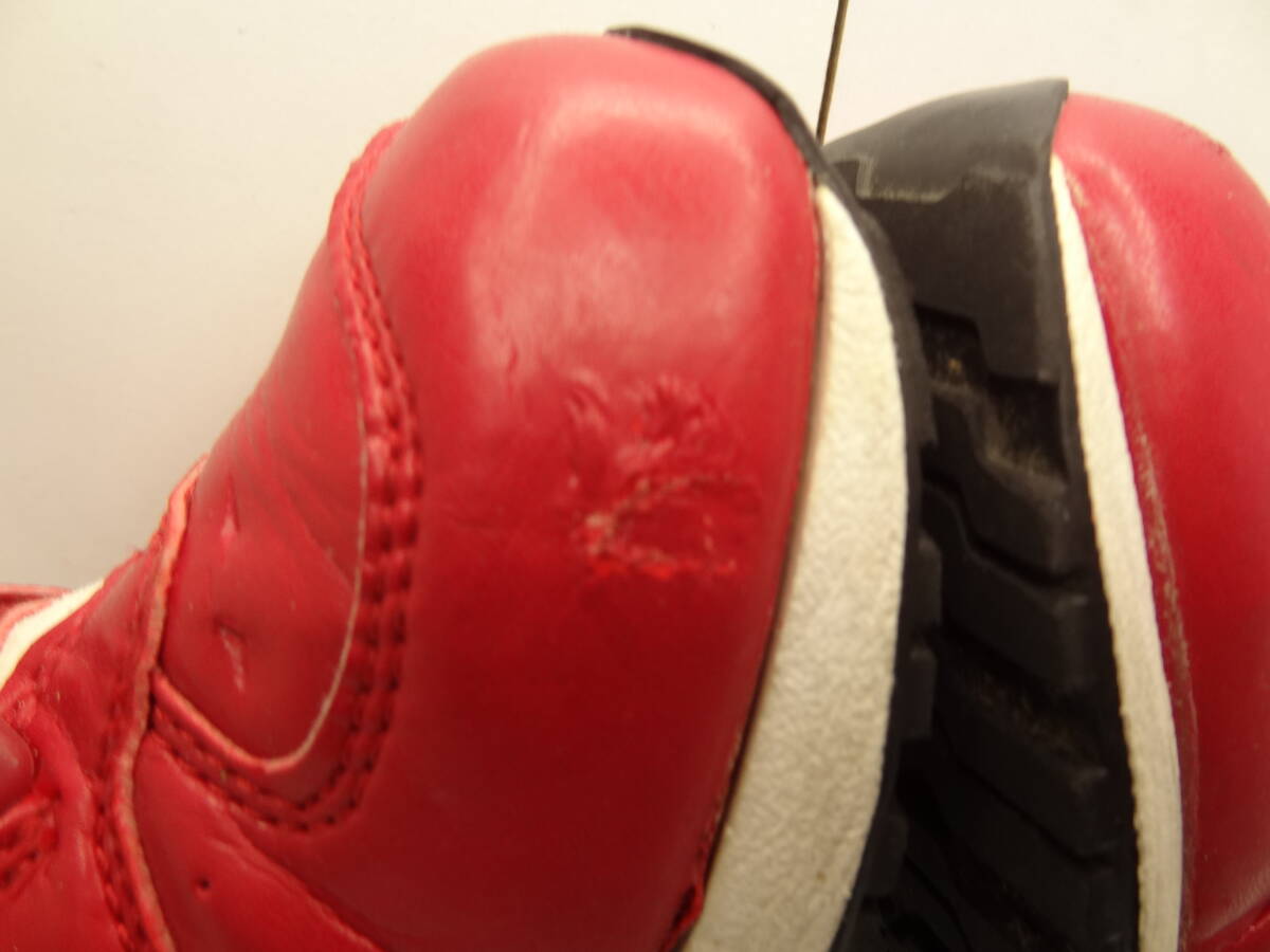 全国送料無料 ニューバランス new balance 576 子供靴キッズ女の子 赤色 レザータイプ素材ランニングスニーカーシューズ 21cmの画像5
