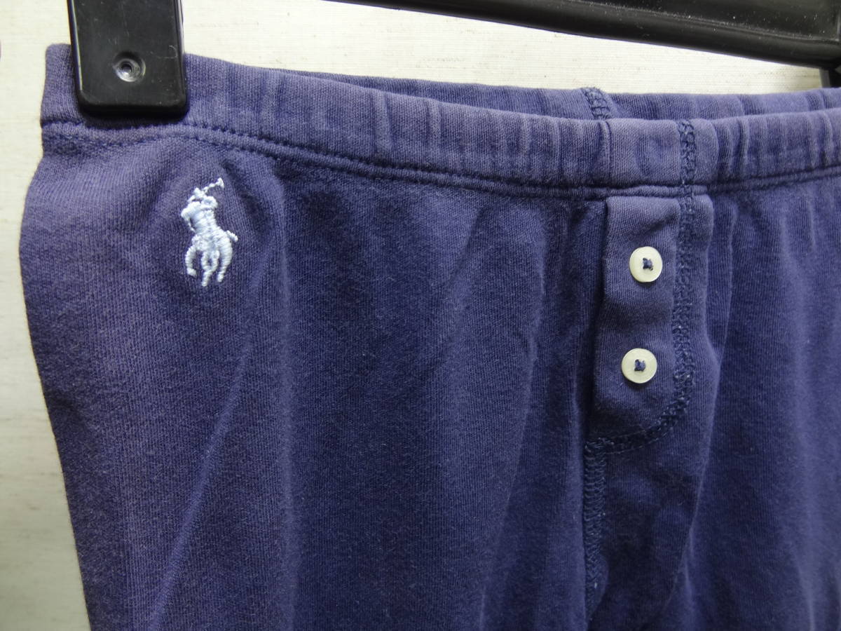 全国送料無料 ポロラルフローレン POLO RALPH LAUREN 子供服キッズベビー男の子 ワンポイント刺繍 紺色カットソーパンツ 80(12)_画像4