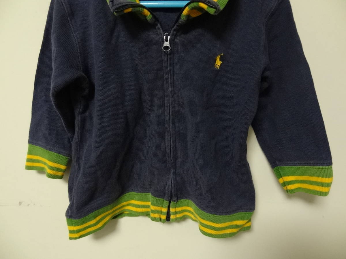 全国送料無料 ポロラルフローレン POLO RALPH LAUREN 子供服キッズベビー厚手カットソー素材ジップアップジャケットアウター 80(85/18M)