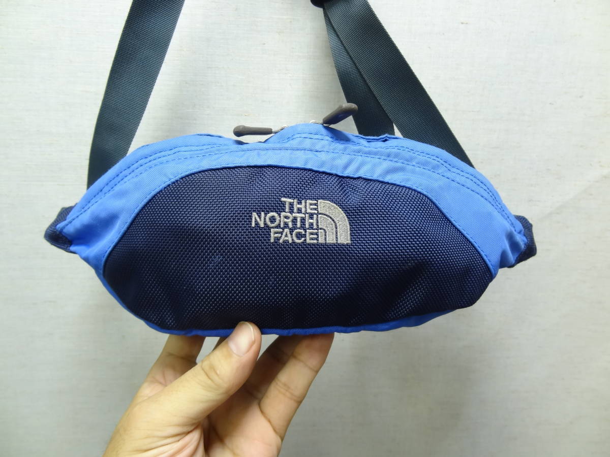 全国送料無料 正規品 ノースフェイス THE NORTH FACE　メンズ＆レディース 青X紺色 ウェストバッグ 携帯電話を入れるのにバッチリ