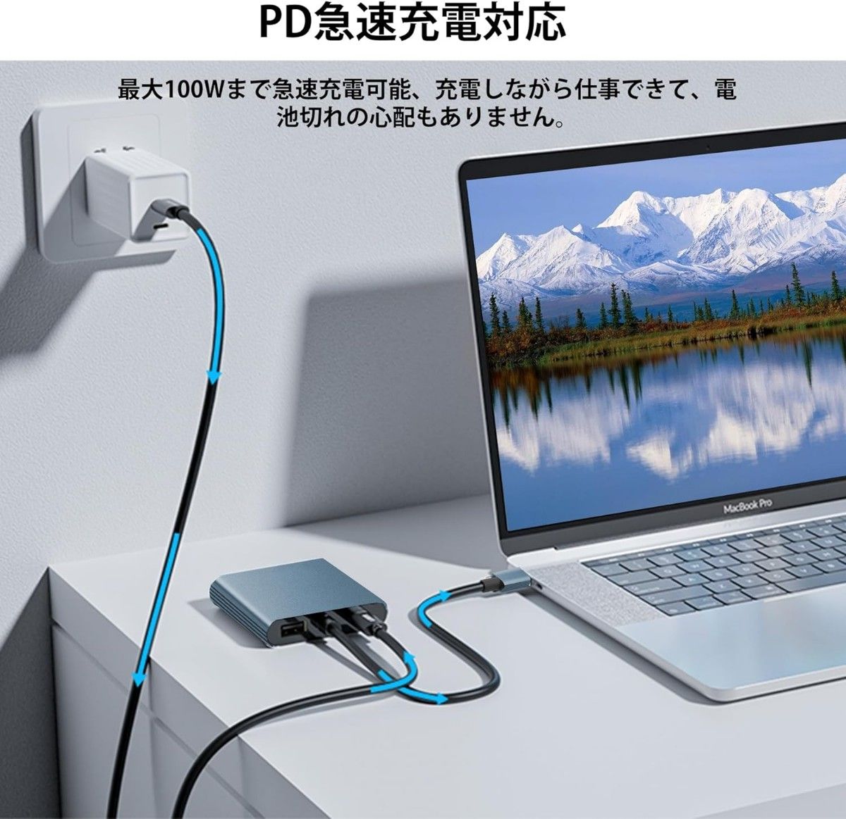 USB C HDMI 変換アダプター Aibilangose デュアル HDMI Type-C マルチディスプレイアダプタ①