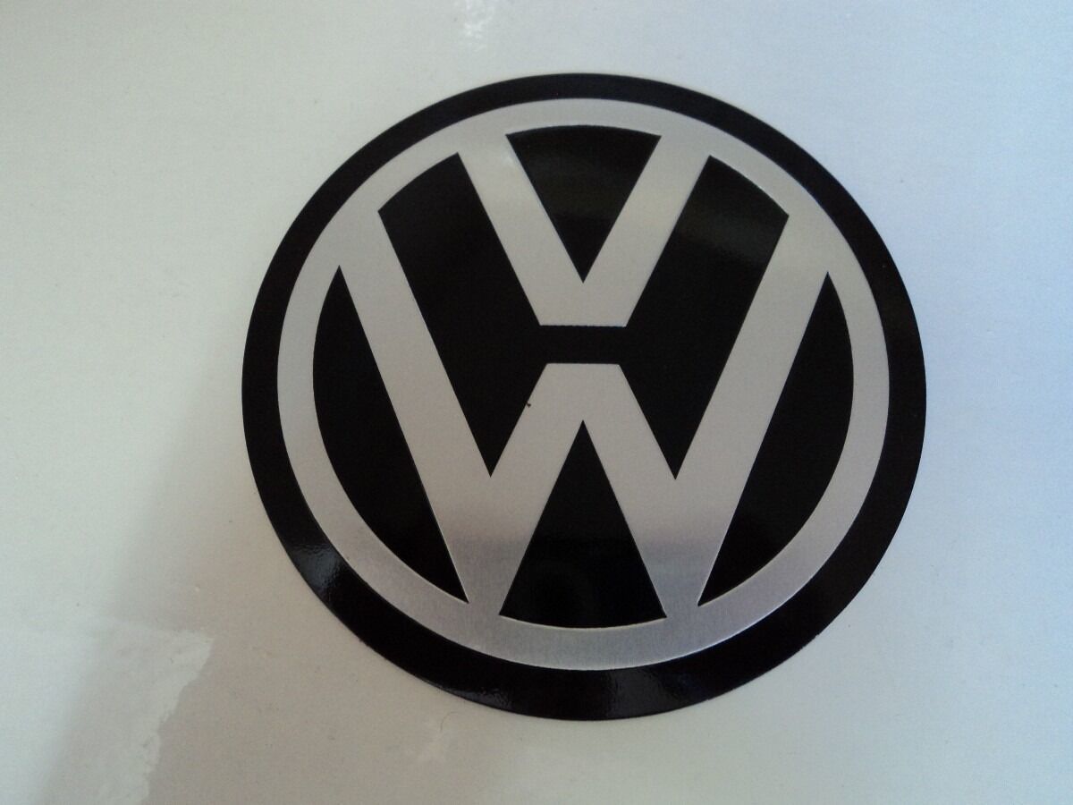 エンブレム 丸 86mm VW Volkswagen フォルクスワーゲン ブラック 黒 クラシック ロゴ ホイールキャップ 4枚 セット キット ヴィンテージ_画像4