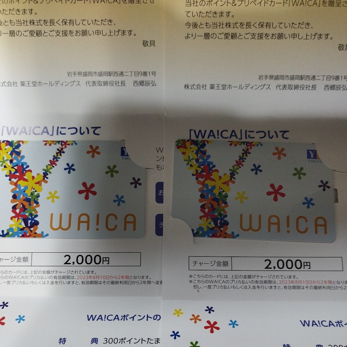 薬王堂　優待　4000円分　ワイカ　WAIKA_画像1