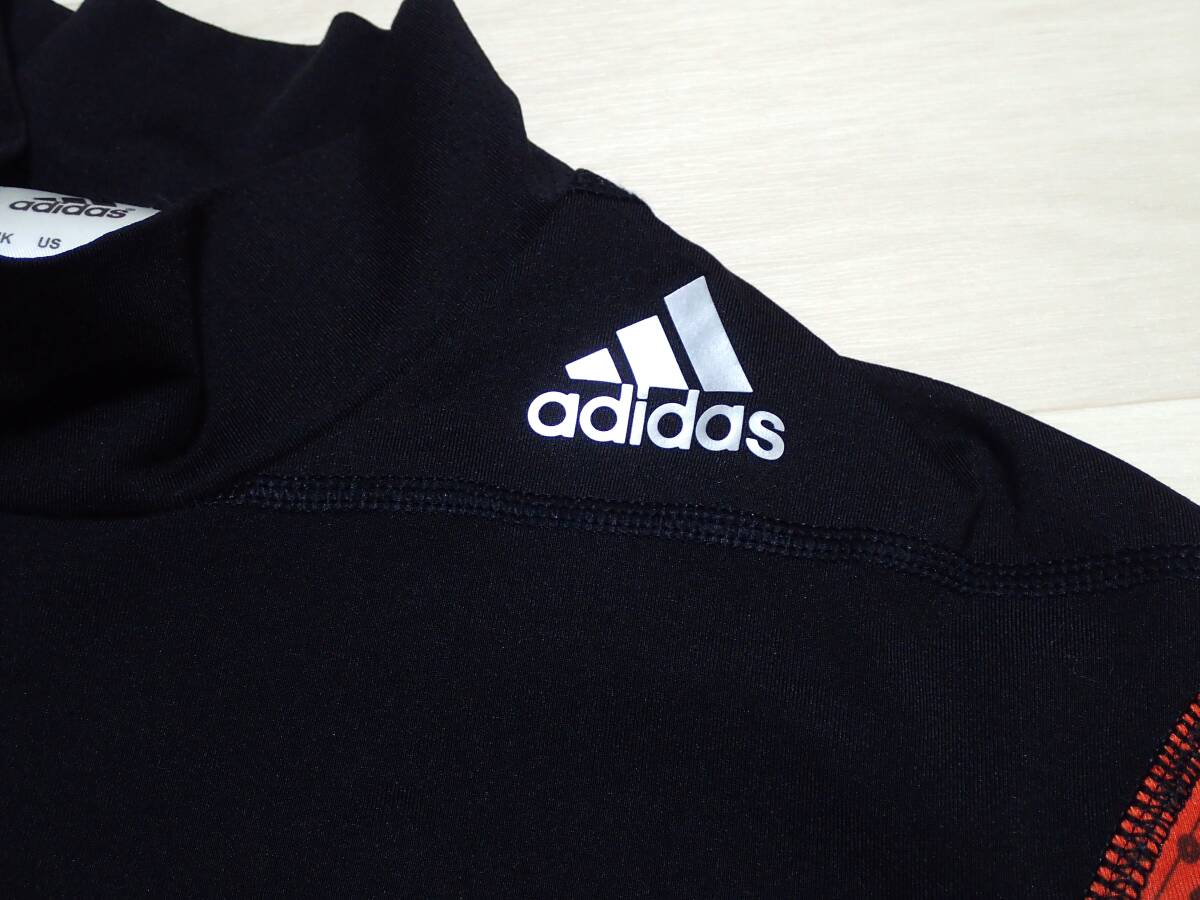 ☆adidas　☆アディダス　☆スポーツウエア　☆トレーニングウエア　☆モックネックプルオーバー　☆伸縮性あり　☆ブラック　☆M_画像4