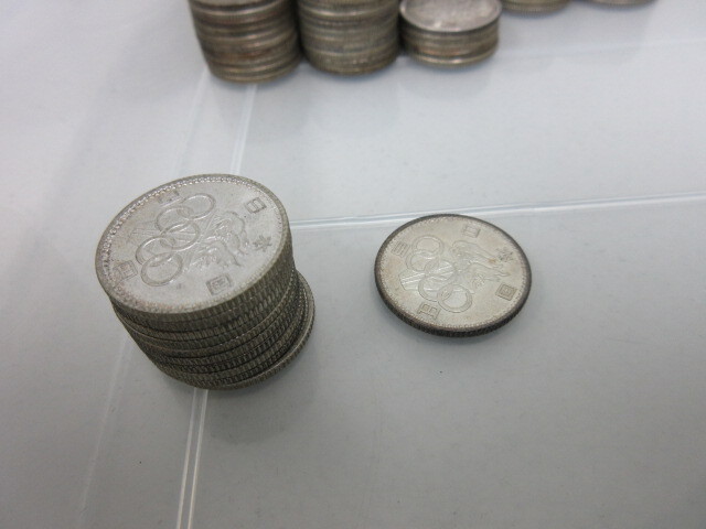 【100円銀貨まとめ】額面14,400円分　稲穂100円×125枚　オリンピック11枚　鳳凰8枚　お値打ち　銀貨　#59144~_画像4