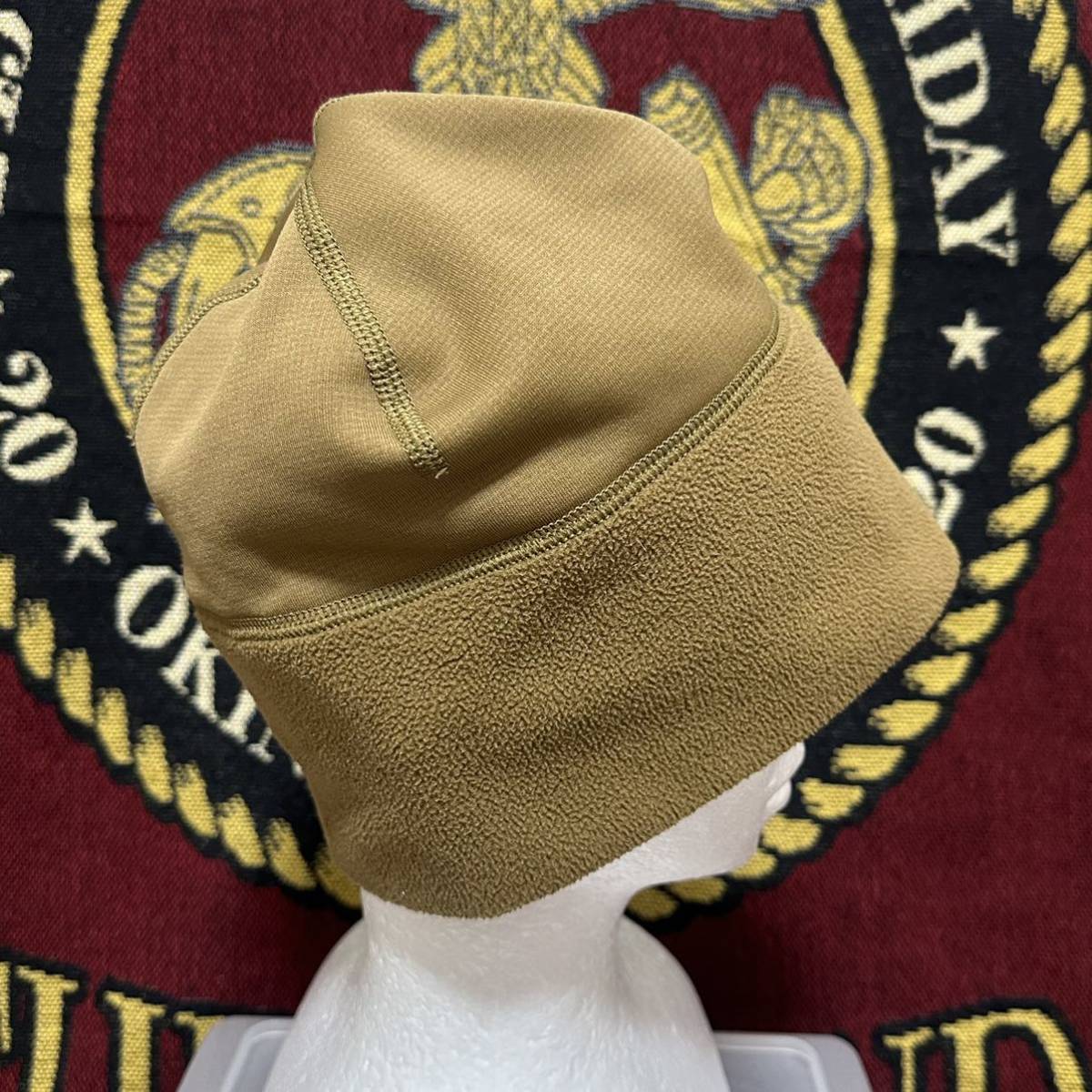 沖縄 米軍 海兵隊 実物 USMC POLARTEC CAP ポーラテックマイクロ フリースキャップ ビーニー ニット帽SMALL / MEDIUM (管理番号CDE219)_画像4