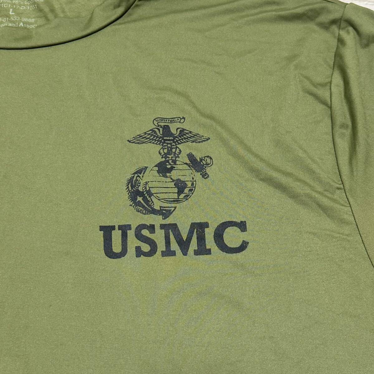 * популярный товар * Okinawa вооруженные силы США оригинал USMC MARINE милитари футболка стиль мода б/у одежда Vintage OD LARGE ( контрольный номер C124)