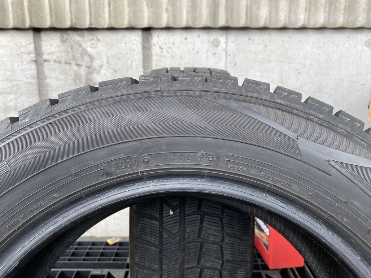 マ4169　送料無料☆深溝スタッドレス　DUNLOP ダンロップ WINTER MAXX WM02　205/60R16 92Q　2本価格　2018年製_画像7