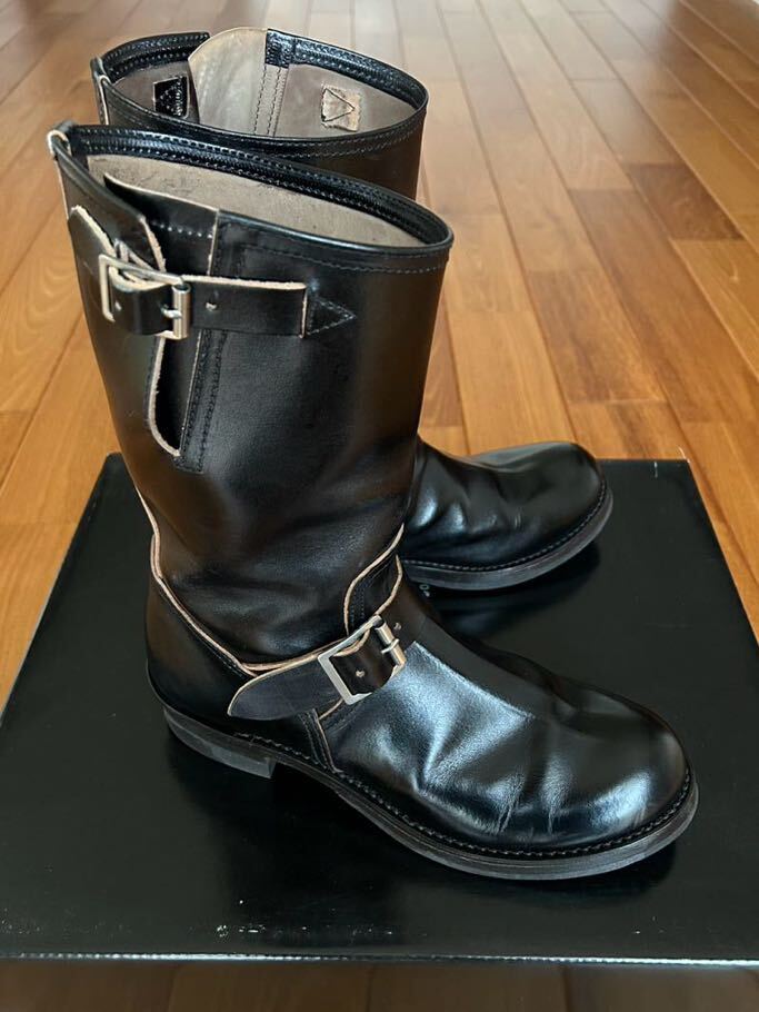 The REAL McCOY'S BUCO HORSE HIDE ENGINEER BOOTS BUTTOK US8D リアルマッコイズ ブコ ホースハイド エンジニアブーツ 茶芯_画像2