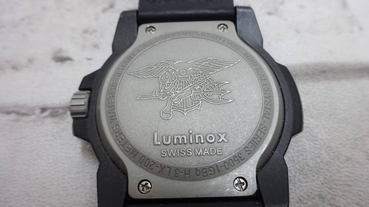 m1416 LUMINOX ルミノックス 3500-1GBq H-3 LX200 ネイビーシールズ Navy SEAL 3500 SERIES 3505 不動品 中古品 ゆうパック60サイズの画像7