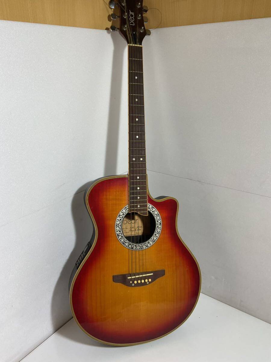 DEAR ディア DAC-485E エレキ アコースティックギター 弦楽器 ソフトケース付きの画像1