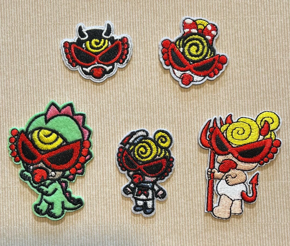 HYSTERIC MINI ヒスミニ アイロン刺繍ワッペン 5枚セット