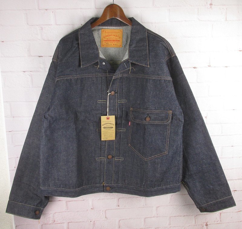 MAJ24292 WAREHOUSE Warehouse 2001XX (2000XX) Copper-Colored Steel Buttons Denim jacket denim jacket 46 unused 