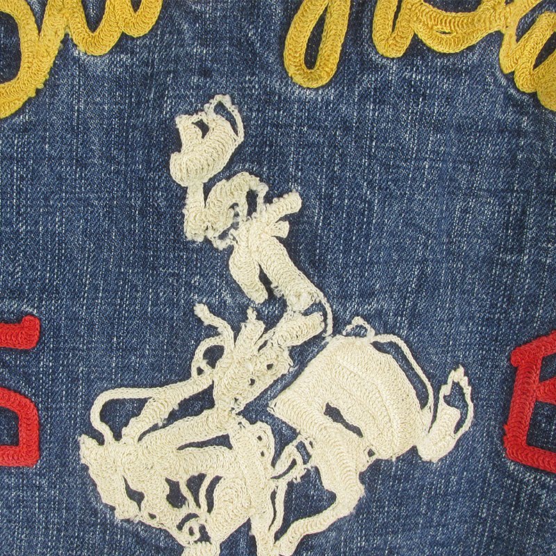 MAJ24163 Pherrow's フェローズ ストーミーブルー デニムジャケット ジージャン 刺繍 15周年 40_画像5