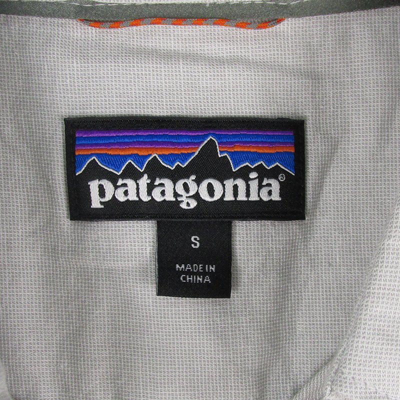 LAS8132 Patagonia パタゴニア CAYO LARGO II SHIRT カヨラルゴシャツ 52126 フェザーグレー S 美品の画像3