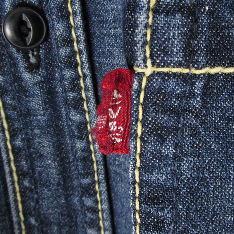 AS8188 Levi's リーバイス REDLOOP デニムシャツ USED加工 M_画像4