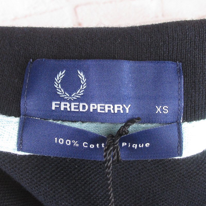 MST8030 FRED PERRY フレッドペリー ボーダー ポロシャツ XS 未使用_画像3