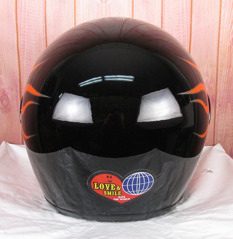 YO16793 Harley Davidson ハーレーダビッドソン ヘルメット ブラック×オレンジ 美品_画像5