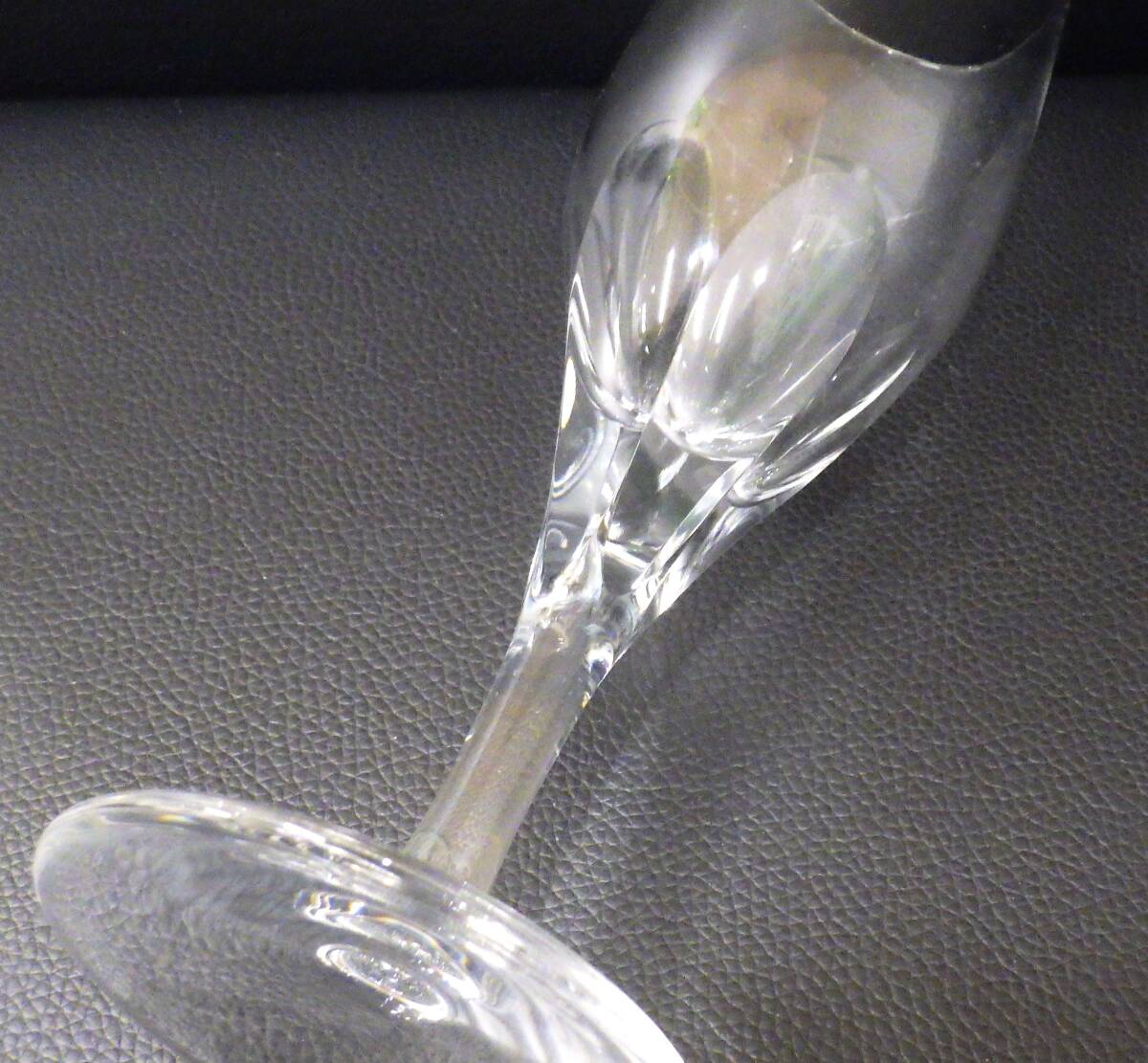 【10715】 HOYA（ホヤ） 高級 クリスタルガラス ワイングラス シャンパングラス 6面 未使用品 6客の画像4