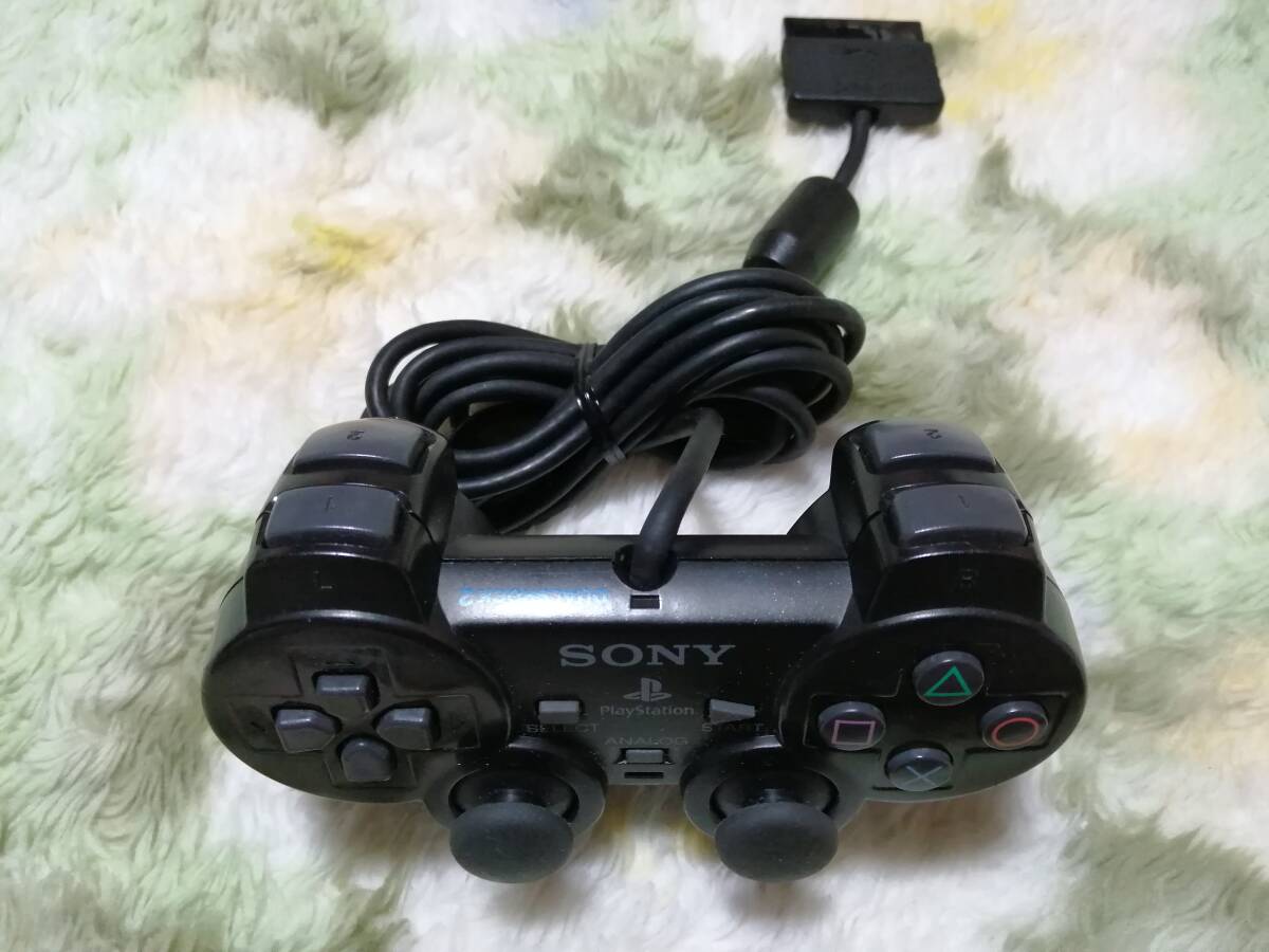 PS2 プレイステーション2 コントローラー デュアル ショック 2 アナログコントローラー ブラック SCPH-10010_画像2