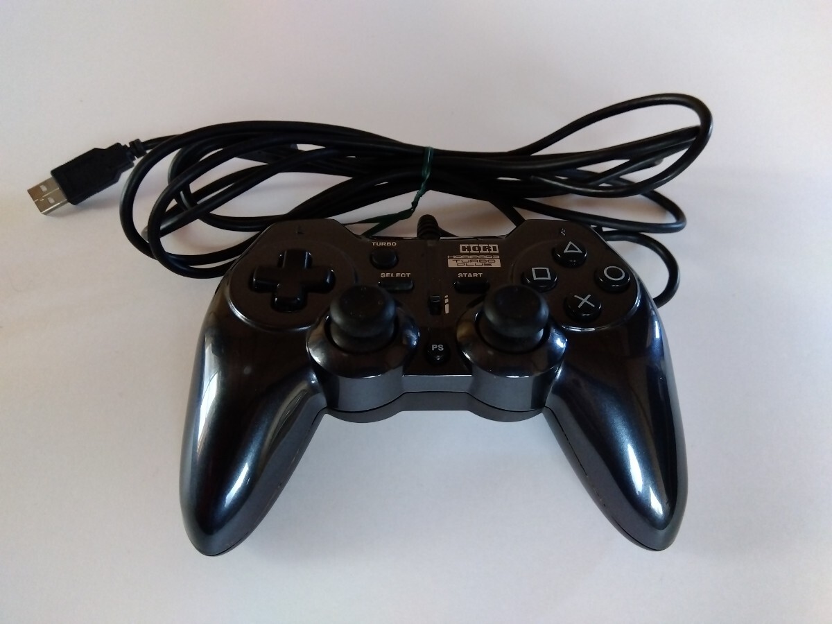 ps3 Horipad 3 turbo plus черный wired контроллер проводной полосный .