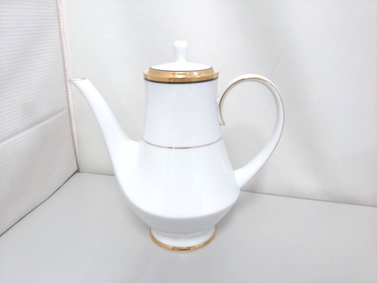 【新品】Noritake ノリタケ ELYSEE エリゼ ティーセット/ティーポット/シュガーポット/クリーマー/カップ＆ソーサー/金彩/洋食器/LNK13-10の画像2