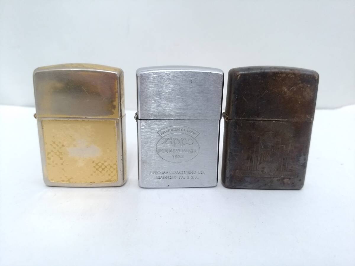 ZIPPO ジッポー 1990年代 ヴィンテージ オイルライター 3点セット/1990年/1993年/1998年/コレクション/喫煙具/05AK031302_画像1