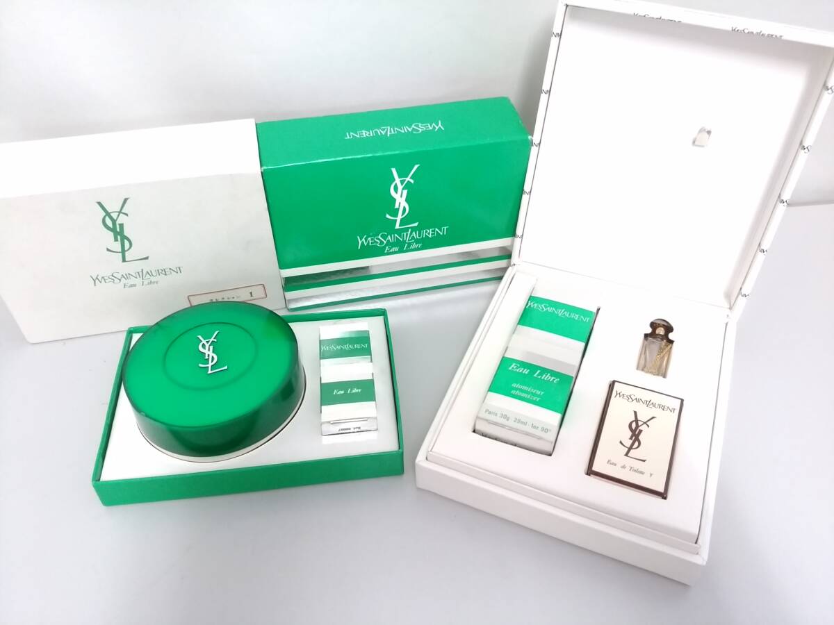 【新品含む】Yves Saint Laurent イヴサンローラン Eau Libre オーリーブル 試供品含む ソープ 香水 計2箱セット/オーデトワレ/LNK53-6_画像1