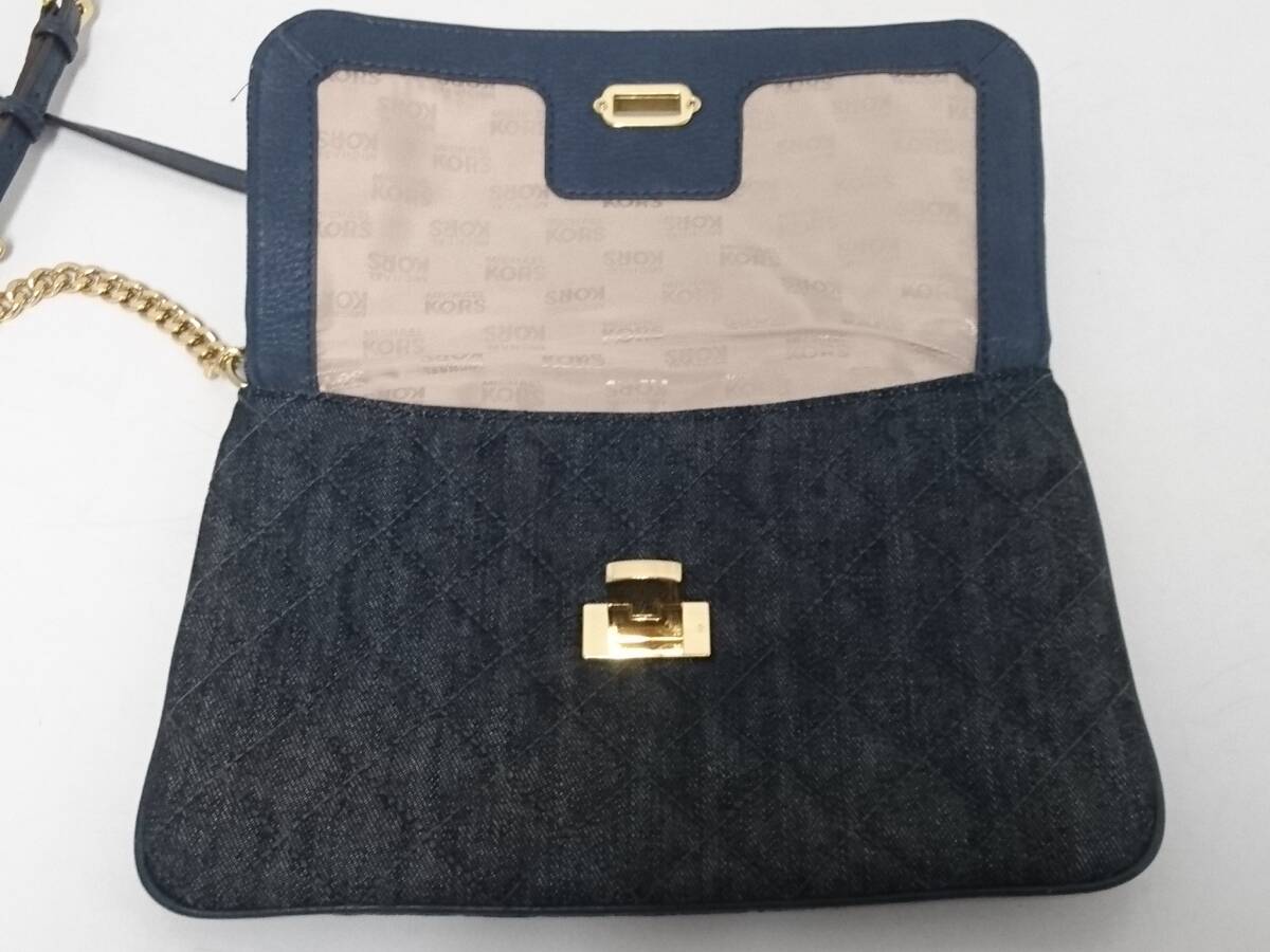 【美品】MICHAEL KORS マイケルコース チェーンショルダーバッグ/ショルダーウォレット/MK/約18×28×1cm/クロスボディバッグ/01YZ032501-6_画像8