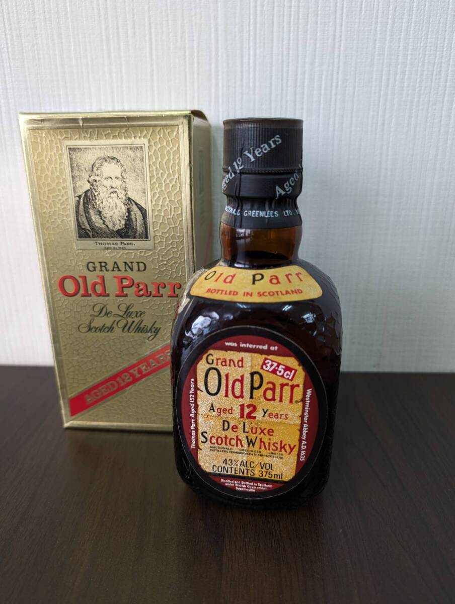 [未開封/未開栓] Grand Old Parr オールドパー 12年 デラックス 43％ 375ml ハーフボトル スコッチ ウィスキー 古酒 同梱可_画像1