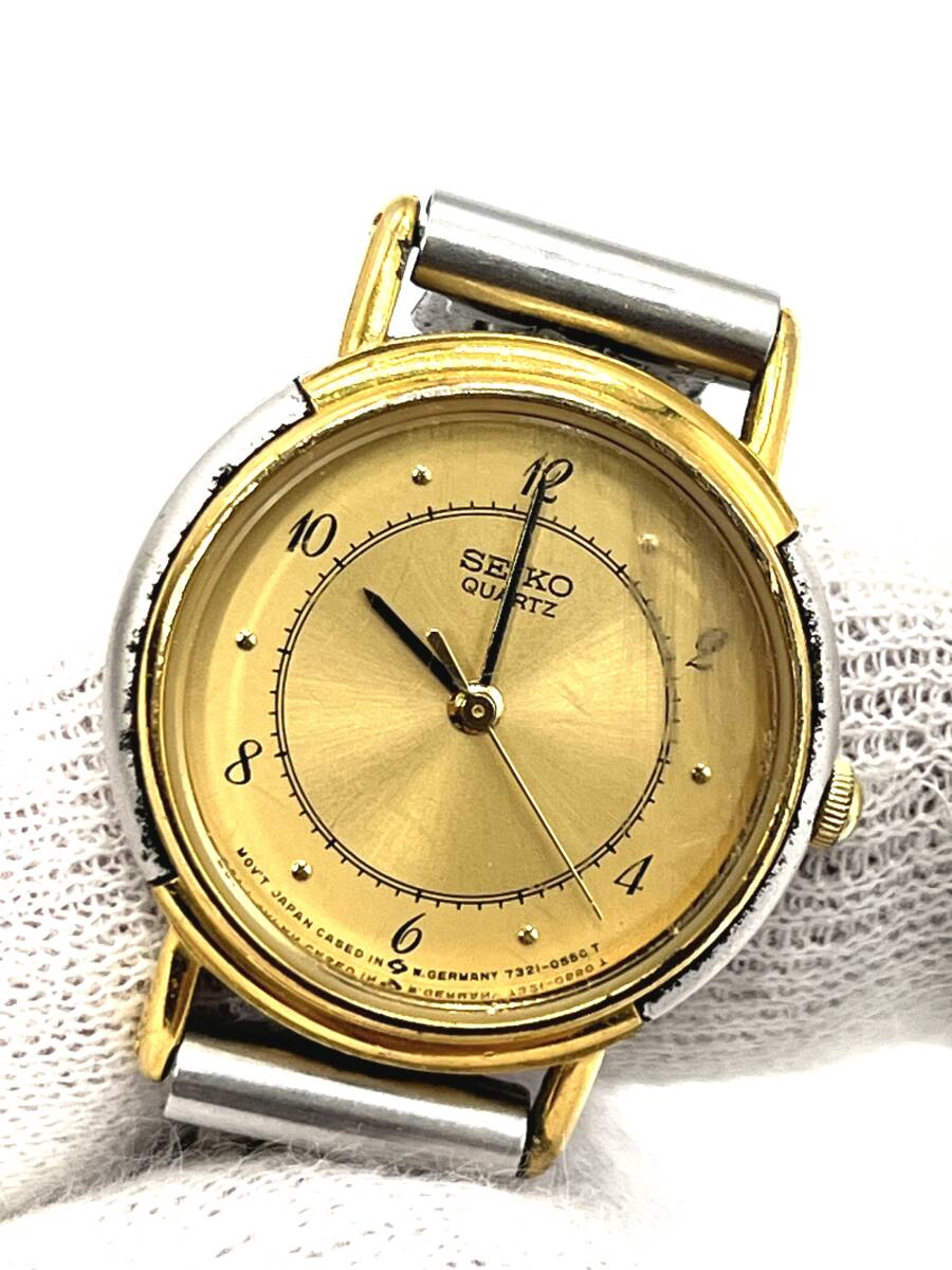 【電池切れ】SEIKO　セイコー　7321-0120　クォーツ腕時計　ゴールド文字盤　レディース_画像1