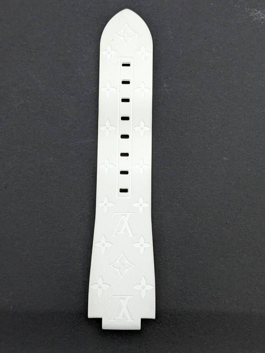 LOUIS VUITTON　ルイヴィトン 腕時計用 ラバーベルト　タンブール用　モノグラム　ホワイト　白　ラグ幅：2.1cm　取付幅1.2cm_画像5
