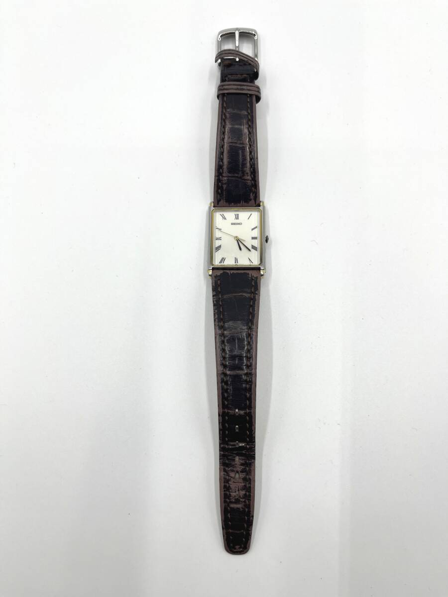 【電池切れ】SEIKO セイコー 5P31-5D40 スクエア ゴールド金具 3針 クォーツ ケース幅：2.2の画像9