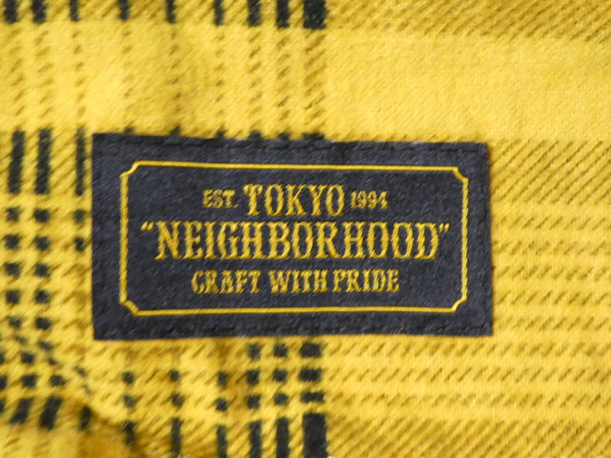 NEIGHBORHOOD ネイバーフッド　チェックシャツ　イエロー　L　_画像4