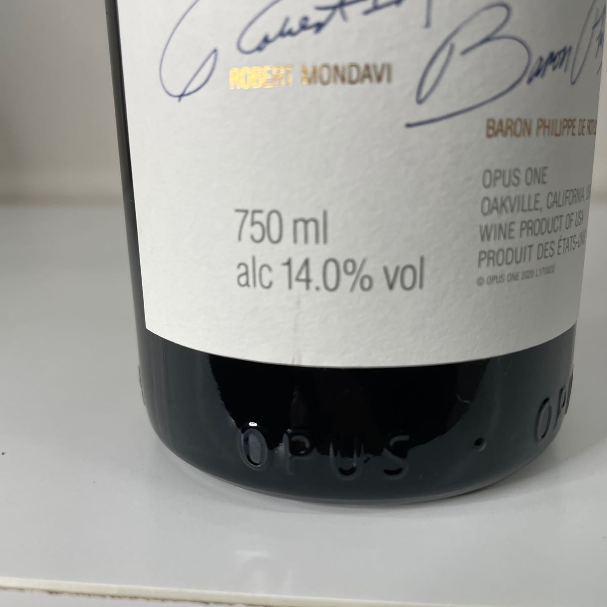 S324/【個人保管品】OPUS ONE オーパスワン 2018 750ml alc14% ワイン 赤 未開栓 アメリカ産 果実酒 _画像8