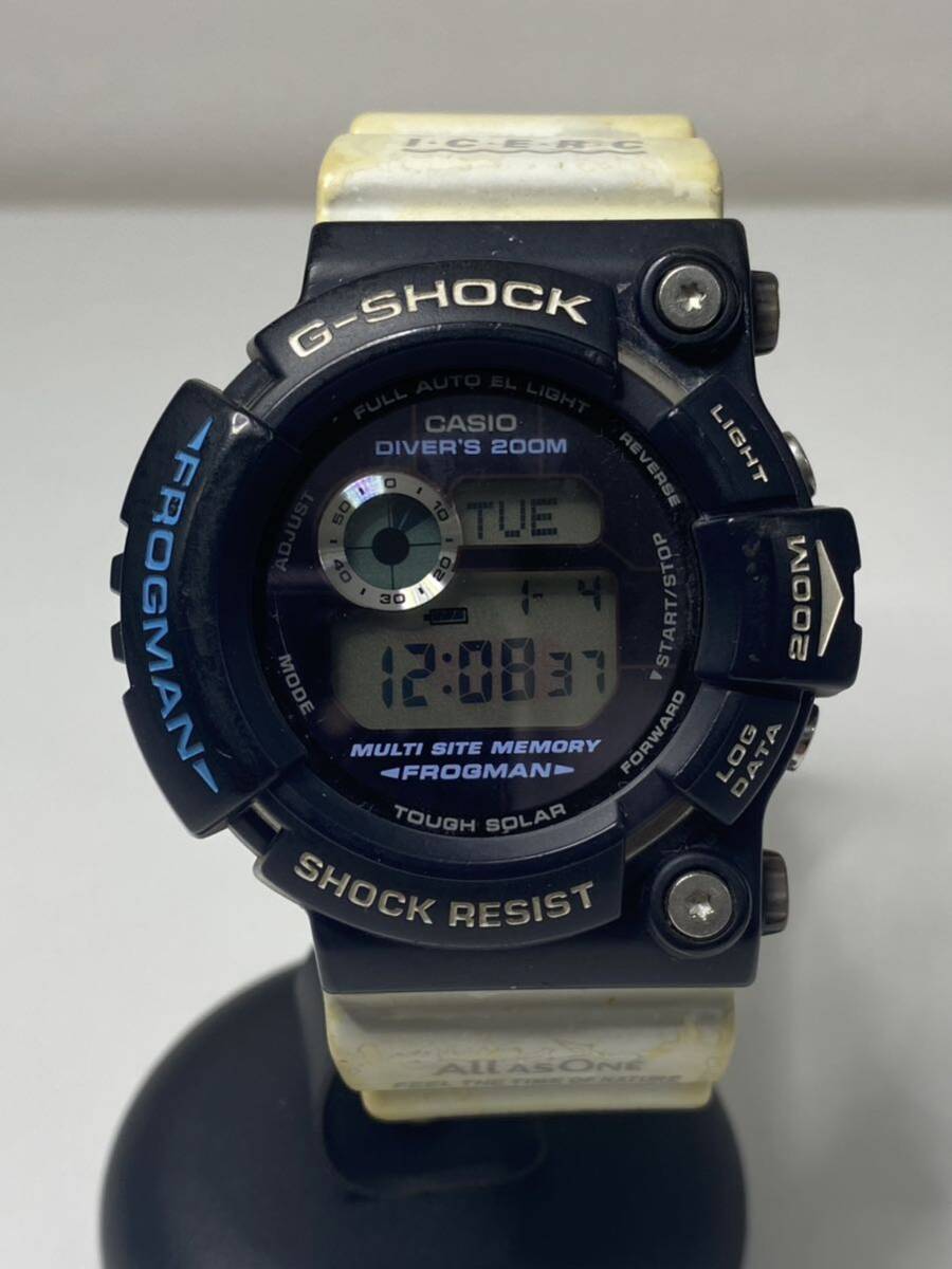 U03/【中古品】CASIO カシオ G-SHOCK ジーショック FROGMAN フロッグマン イルカ くじら 限定 GW-205K-2JR GW-205K 電波ソーラー ブラック_画像2