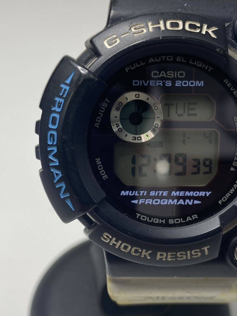 U03/【中古品】CASIO カシオ G-SHOCK ジーショック FROGMAN フロッグマン イルカ くじら 限定 GW-205K-2JR GW-205K 電波ソーラー ブラック_画像5