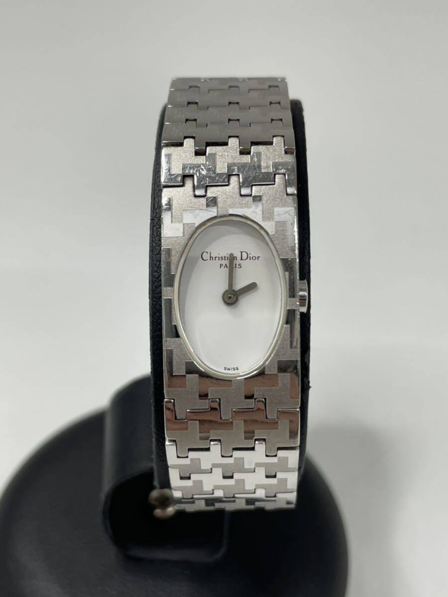 U0390/【中古品】Dior ディオール ミスディオール 腕時計 D70-100 クォーツ ステンレス 白文字盤 バングル レディース ファッション時計の画像1